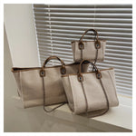Women Tote Bag Fashion Canvas Large Capacity Handbag Casual Chains Shoulder Bags Ladies Big Messenger Bag Shopping Bag
