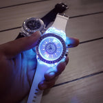 led Flash Luminous Watch Personality trends students lovers jellies woman men's watches Colorful light WristWatch Ins  watch's