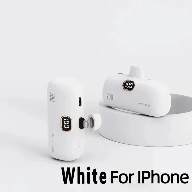 Mini Portable Power Bank 30000mah Capsule Mobile Power Supply Emergency External Battery Fast Charger For Type-c Iphone 2025