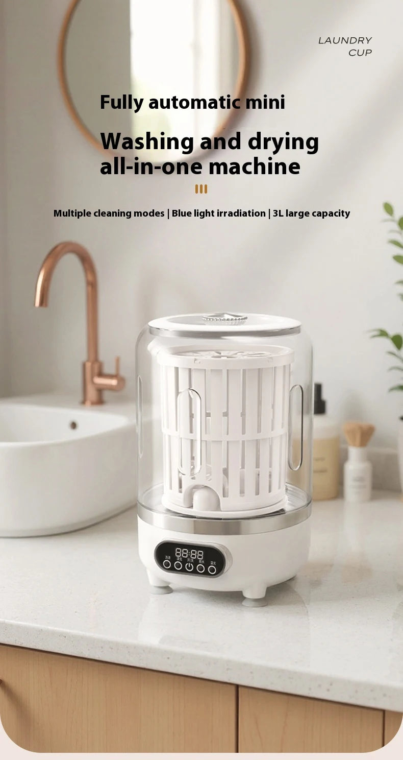 Portable Mini Washing Machine Automatic Washer Machine Clothes Cleaning Tool For Dormitories Travel Camping Hotel Apartment