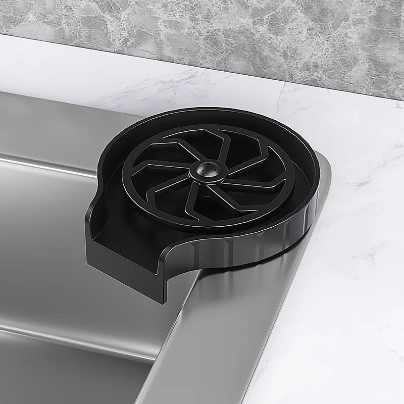 Kitchen Sink Rinser Automatic Glass Cup Washer High Pressure Bar  Beer Milk Tea  Cleaner Accessories Wash  Tool