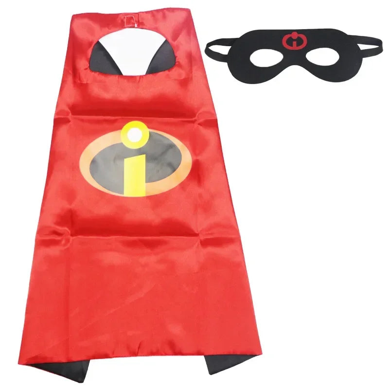 Disney Marvel Masquerade Mask Cape Cloak Anime Spider Man Batman Cloak Action Figure Marvel Toys Cosplay Child Xmas Party Gifts