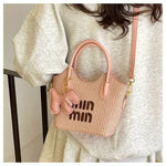 2025 New Designers' Bags - Popular Knitted Bags for Ladies, Casual and Versatile Beach Carry-Along Handbags and Tote Bags