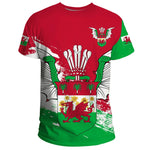 Wales Flag 3D Print Football T-shirt For Men Clothing Summer Casual Sports Short Sleeve T Shirts Wales Map Pattern Men's Tees