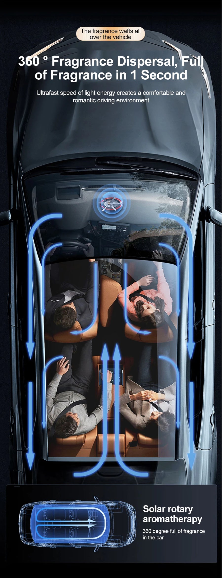 Solar Rotating Helicopter Solar Aromatherapy Car Air Freshener Alloy+ABS Wooden Aromatherapy Car Aromatherapy
