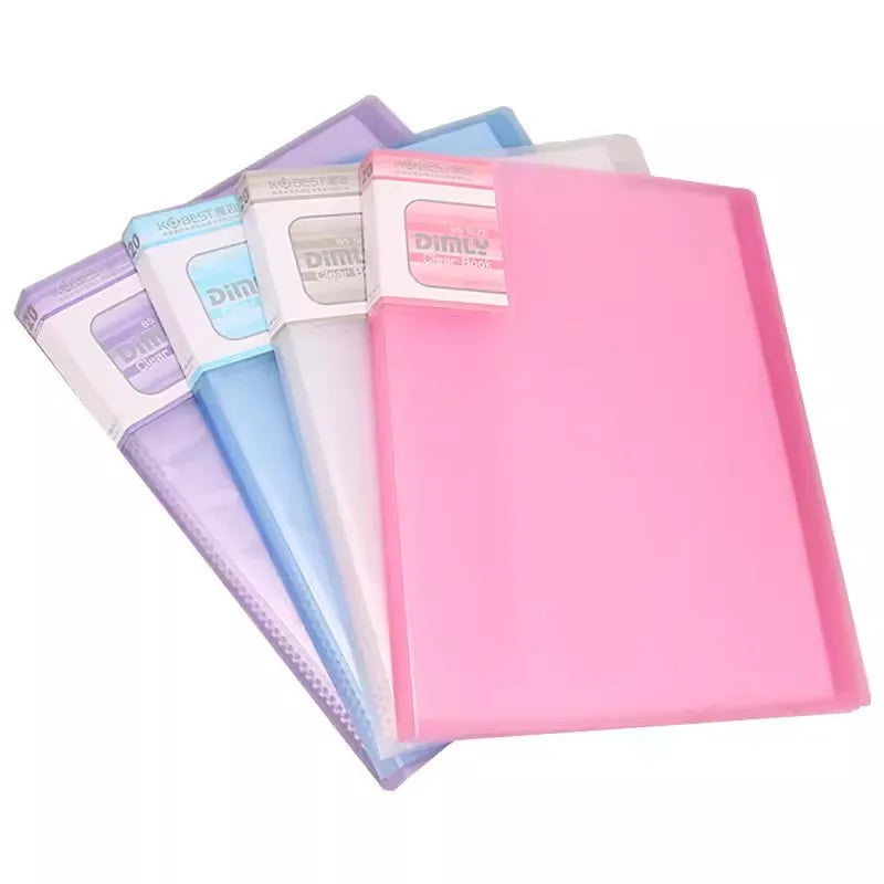 Office Document Organizer Folder A5 Display Book Transparent PVC Bag Document Storage B5 Paper Folder For Documents