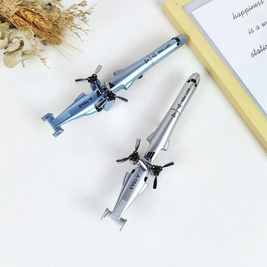 Creative Aircraft Airplane Gel Pen Funny Fashion Deformation Toy Foldable Rleaxing Ballpoint Pen Stationery
