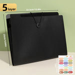 Three Colors Horizontal A4 Folder Students Office Business Trip Multi-layer Large Capacity 5/8/13 Layers Storage Organ Bag