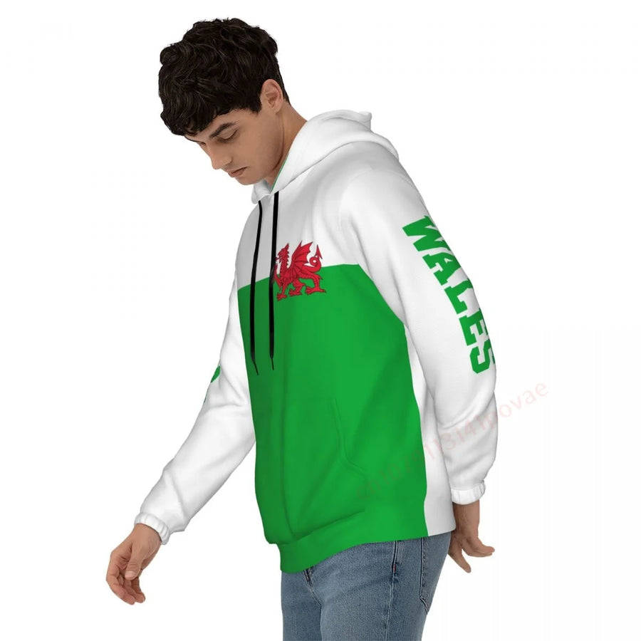 2025 Wales Flag Warm Soft 3D Fleece Hoodie Polyester With Pocket Men Women Sweatshirt Unisex Casual Pullover Hoodies