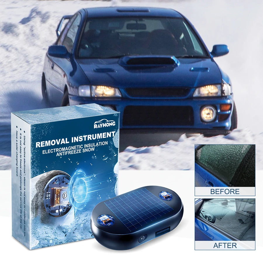1-10pcs Car Window Glass Anti-ice Snow Remover Solar/USB Antifreeze Snow Removal Instrument Winter Deicing Device Car Defroster