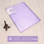 Office Document Organizer Folder A5 Display Book Transparent PVC Bag Document Storage B5 Paper Folder For Documents