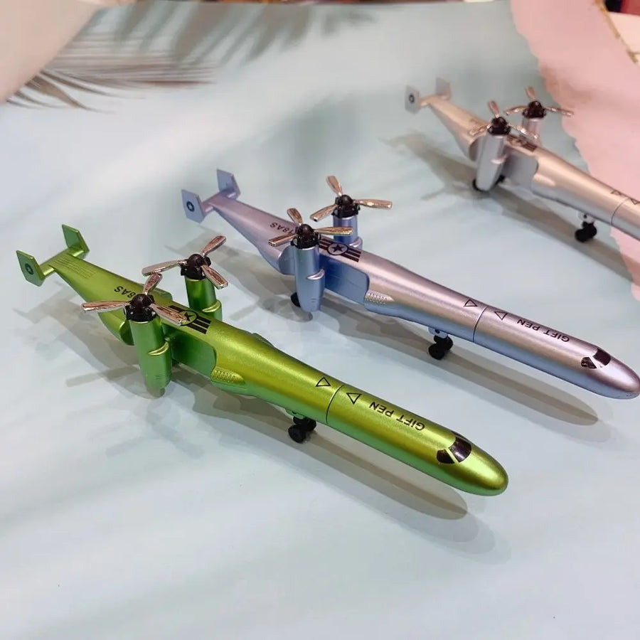 Creative Aircraft Airplane Gel Pen Funny Fashion Deformation Toy Foldable Rleaxing Ballpoint Pen Stationery
