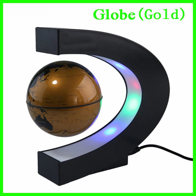 E2 LED World Map Globe Magnetic Levitation Floating Globe Antigravity Lamp Novelty Ball Light Birthday Home Room Decoration Gift