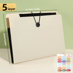 Three Colors Horizontal A4 Folder Students Office Business Trip Multi-layer Large Capacity 5/8/13 Layers Storage Organ Bag