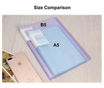 Office Document Organizer Folder A5 Display Book Transparent PVC Bag Document Storage B5 Paper Folder For Documents