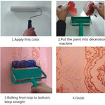 DIY Wall Decoration Tools - 5 Inch Handle Grip Applicator Plus 5" Wall Pattern Painting Roller Painting Tools Wall Paint