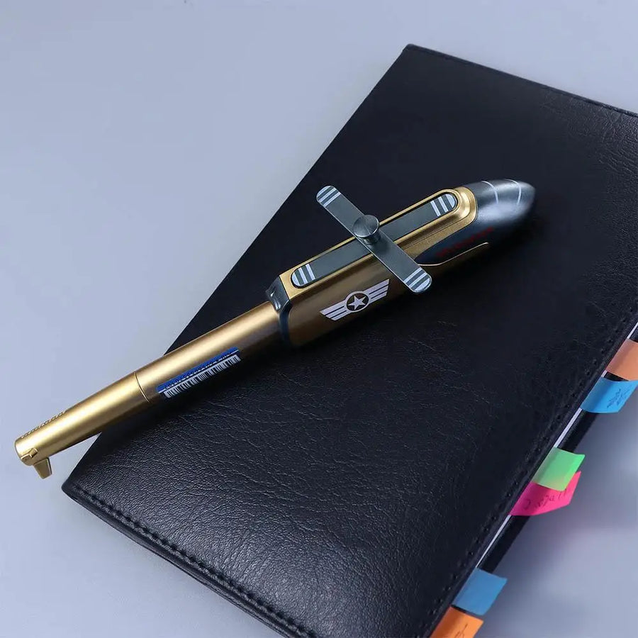 Airplane Shape Boy Exam Writing Tool Large Capacity Quick Dry Signature Pen School Supplies Ballpoint Pen Black Ink Gel Pen