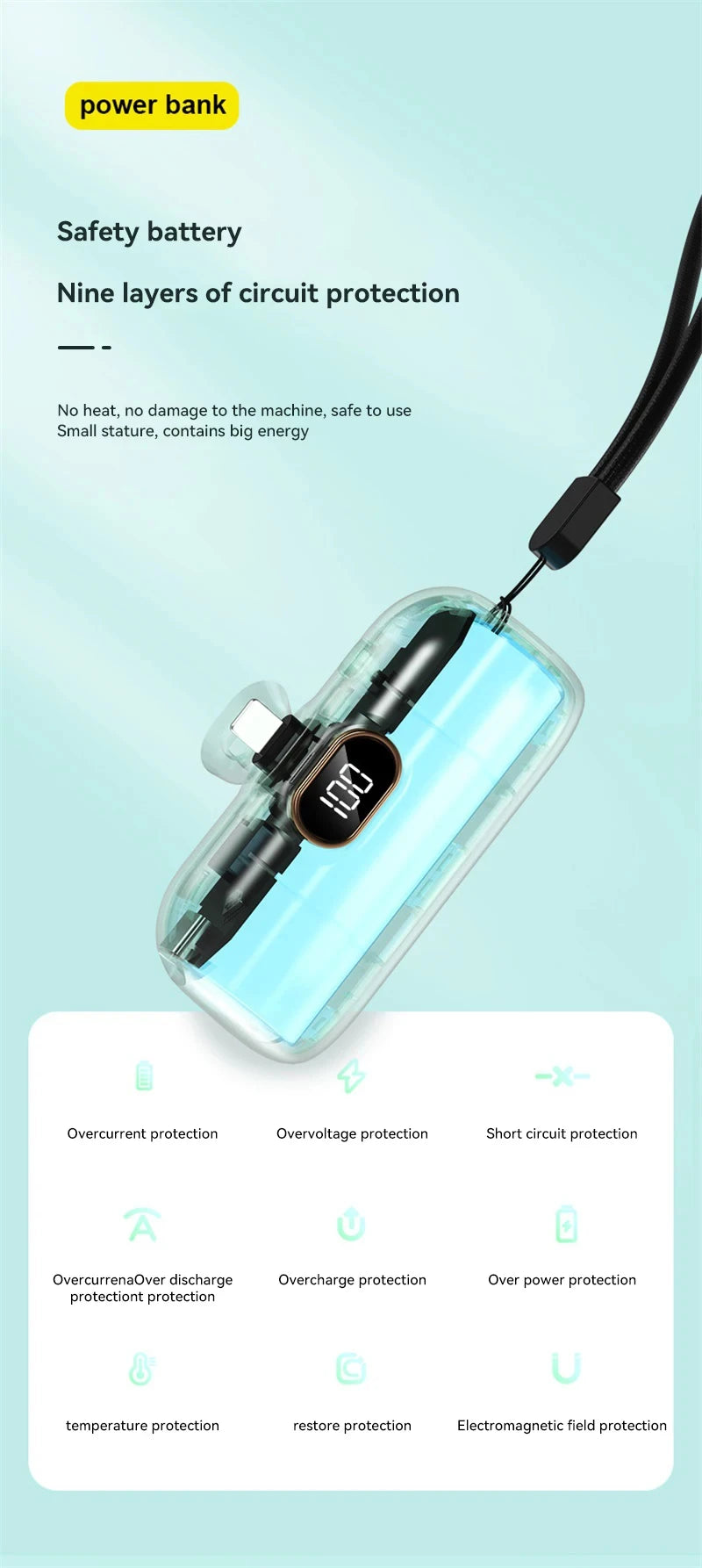 OnePlus 300000mAh Wireless CCC Certification Power Bank Capsule Mobile Power Supply Emergency Fast Charging External Battery