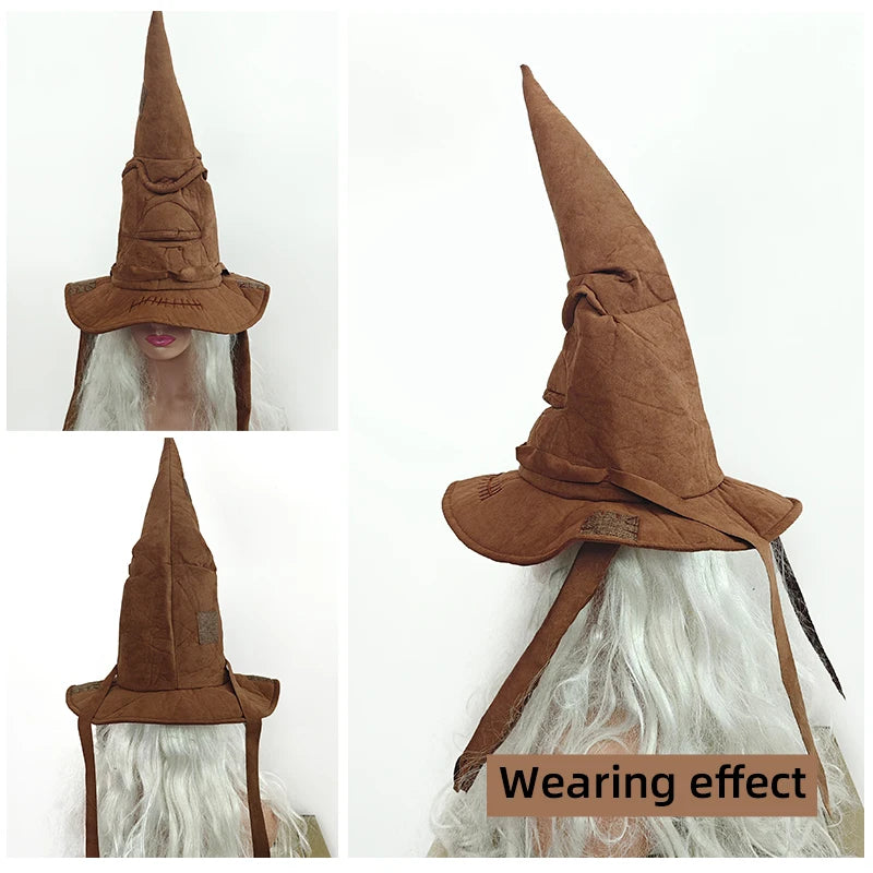 Halloween Witch Hat Cosplay Costume Hat Props Anime Game Film and Television Surrounding Branch School Magic Tree Hat