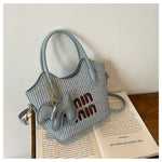 2025 New Designers' Bags - Popular Knitted Bags for Ladies, Casual and Versatile Beach Carry-Along Handbags and Tote Bags