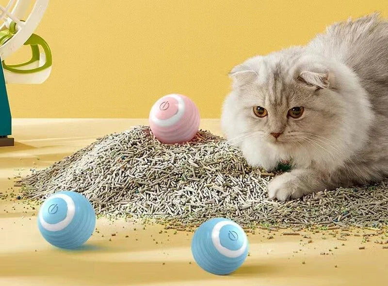 Smart Cat Toys Balls Automatic Interactive Pet Electric Rolling Teaser USB Rechargeable Kitty Moving Bouncing ball Mouse Car toy