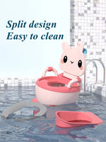 Children's Potty 1-6 Years Old Upgraded Cute Rabbit Baby Toilet Seat Baby Potty Portable Stool Boys & Girls Safe Trainer Seat WC