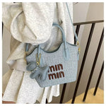 2025 New Designers' Bags - Popular Knitted Bags for Ladies, Casual and Versatile Beach Carry-Along Handbags and Tote Bags