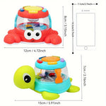 Kids' Music Turtle Crab Toy, Musical Early Learning Drum, Enhances Fine Motor Skills, Parent-Child Interaction, Birthday Gift