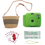 Portable Instant Camera Striped Woven Bag And Photo Paper Set With Five Shooting Modes Suitable for Beginners When Taking Photos