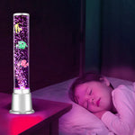 LED Bubble Tube Light Color Changing Artificial Fish Tank Lamp Fake Aquarium Lamp for Home Desk Bedroom