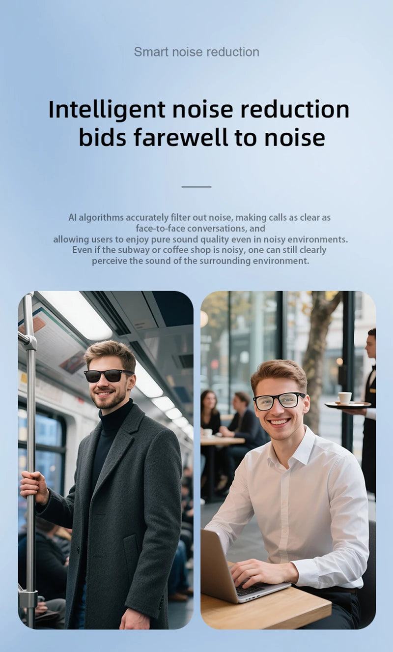 Xiaomi AI Intelligent Glasses Fashion Waterproof Multifunctional Bluetooth Call Playing Music Smart Sunglasses For Men & Woman