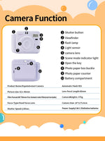 Portable Instant Camera Striped Woven Bag And Photo Paper Set With Five Shooting Modes Suitable for Beginners When Taking Photos