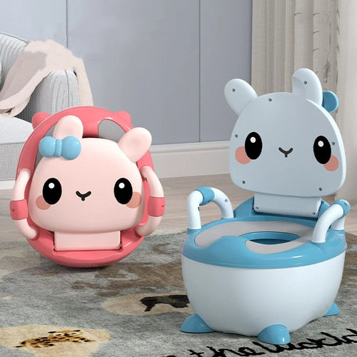 Children's Potty 1-6 Years Old Upgraded Cute Rabbit Baby Toilet Seat Baby Potty Portable Stool Boys & Girls Safe Trainer Seat WC