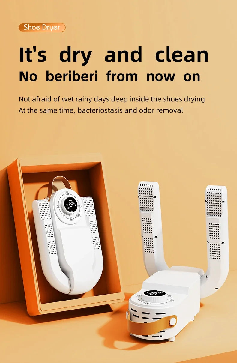 Intelligent Timer Shoe Dryer  Adjustable Dryer Quick Drying Deodorizing Sterilizing Shoe Dryer Household Shoe Warmer Heater