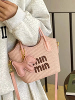 2025 New Designers' Bags - Popular Knitted Bags for Ladies, Casual and Versatile Beach Carry-Along Handbags and Tote Bags