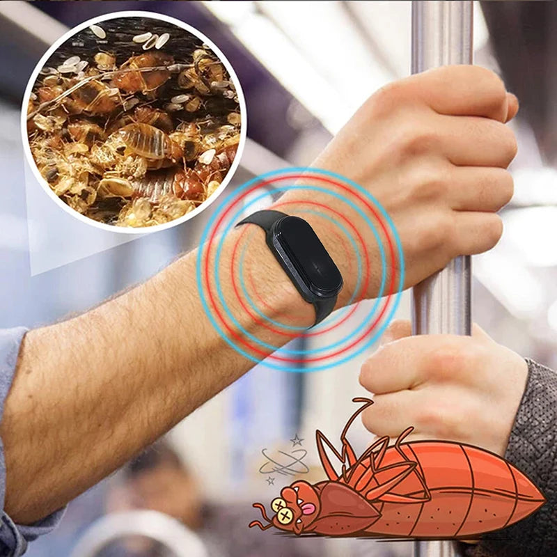 ‌Xiaomi Wearable Mosquito Repellent Unisex Wristband Physical & Ultrasonic Non-Chemical For Home & Outdoor Includes 2 Batteries