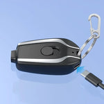 Mini Keychain Portable Charger 1500mAh Power Bank Ultra-Compact Battery Pack for Android IPhone Micro External Battery