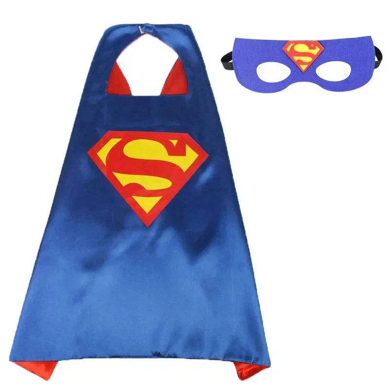 Disney Marvel Masquerade Mask Cape Cloak Anime Spider Man Batman Cloak Action Figure Marvel Toys Cosplay Child Xmas Party Gifts