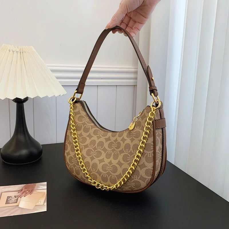 Classic Elegant Handbags For Ladies, Leather Tote Bag By Famous Designer, Women's Shoulder Bag Luxury Brand