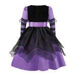 Halloween Vampire Costume for Kids Girls Devil Witch Gothic Ghost Bride Clothes Demon Bride Queen Cosplay Carnival Party Dresses