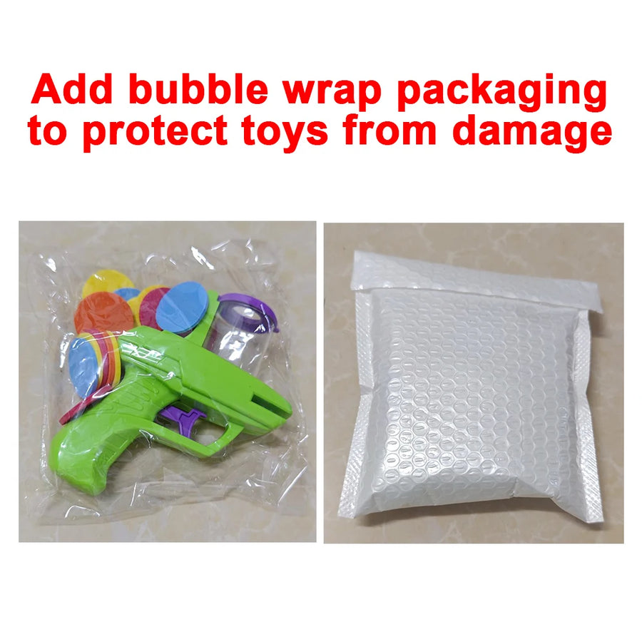 Kids Outdoor Game Foam Disc Gun Toy Flying Disc Shooting Launcher Gun Double Parent-child Interactive Children Toy