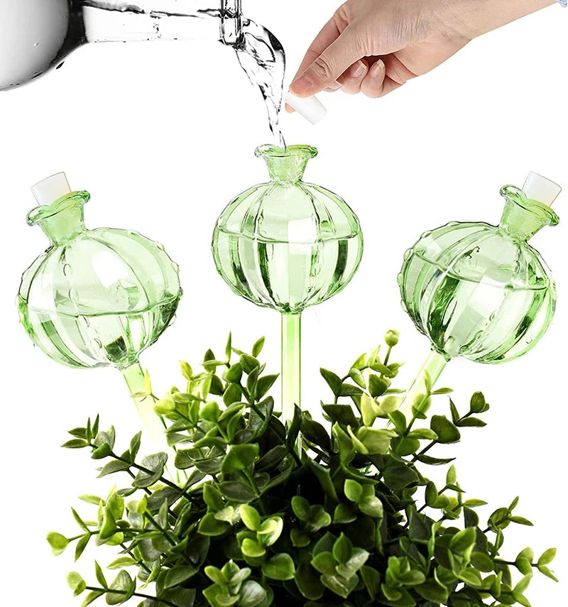 Glass Automatic Plant Watering Bulbs Shape Flower Plant Water Dripper Lightweight Houseplant Device Drip Irrigation System