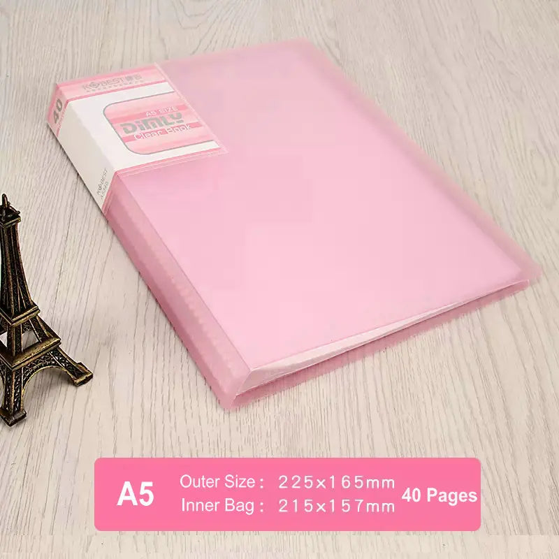 Office Document Organizer Folder A5 Display Book Transparent PVC Bag Document Storage B5 Paper Folder For Documents