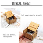HOT Wooden Hand Crank Black Jurassic Park Music Box Children's Holiday Gifts Christmas Gifts New Year Gift