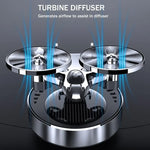 Solar Powered Rotation Helicopter Solar Aromatherapy Car Air Freshener Alloy Fragrance Auto Aroma Diffuser Interior Accessories