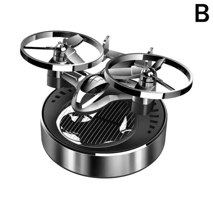 Solar Powered Rotation Helicopter Solar Aromatherapy Car Air Freshener Alloy Fragrance Auto Aroma Diffuser Interior Accessories