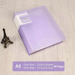 Office Document Organizer Folder A5 Display Book Transparent PVC Bag Document Storage B5 Paper Folder For Documents