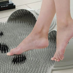 Cute Shower Foot Scrubber Mat Household Creative Feet Scrubber Mat Hands-Free Non-Slip Foot Massage Scrubber Foot Cleaner