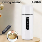 420ml Portable Car Heating Cup Electric Kettle 304 LED Smart Temperature Control Warmer Stirring Cup Heating Bottle Mixing Cup