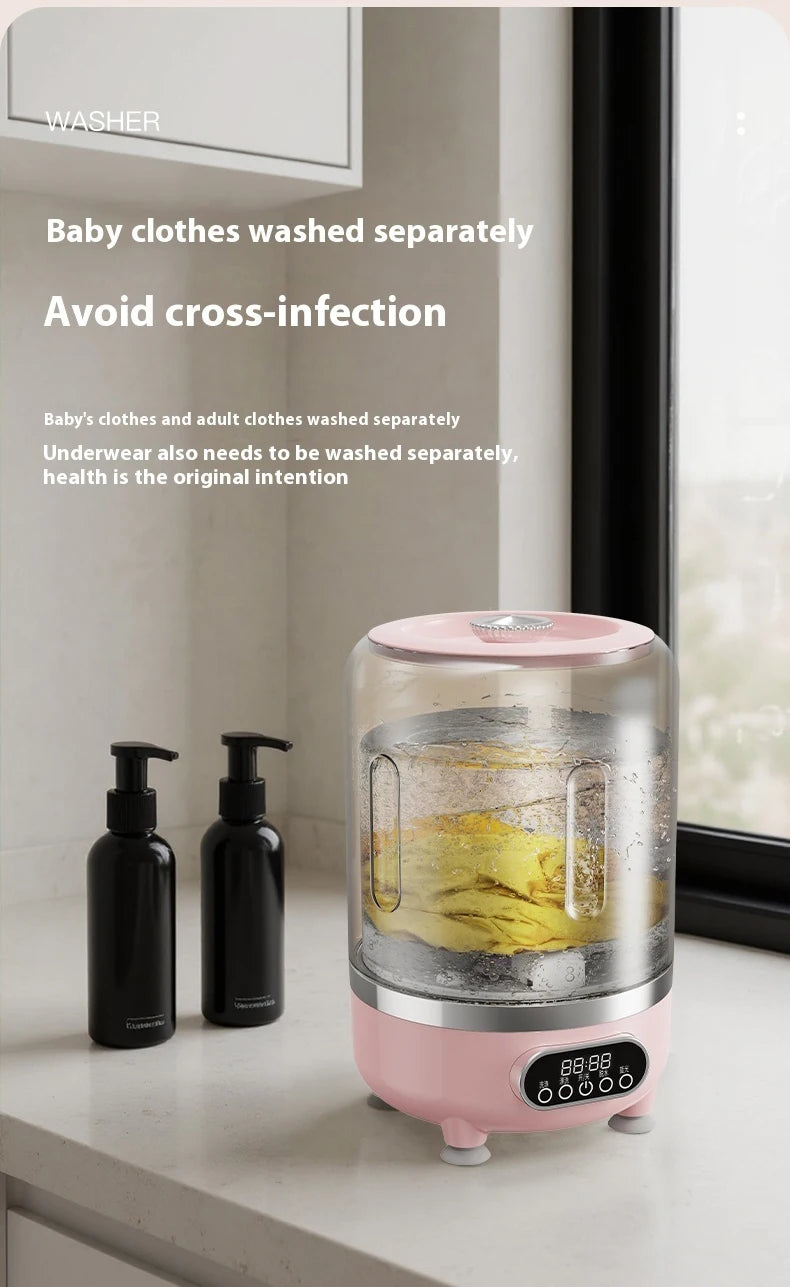 Portable Mini Washing Machine Automatic Washer Machine Clothes Cleaning Tool For Dormitories Travel Camping Hotel Apartment